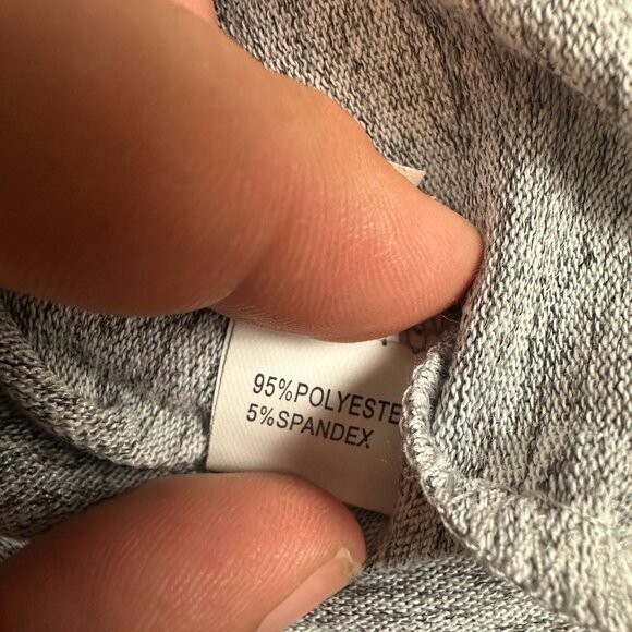 Gray Sleeveless Shift Dress With Wide Straps & Square Neckline Size Medium - Picture 5 of 6